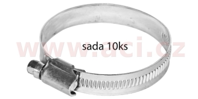 hadicová spona neperforovaná typ W1, 50-70 mm (sada 10 ks)