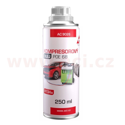 kompresorový olej POE 68, R134a 250 ml, pro elektrické kompresory