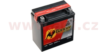 baterie 12V, YTX20CH-BS, YTX20A-BS, 18Ah, 220A, BANNER Bike Bull AGM 150x87x161