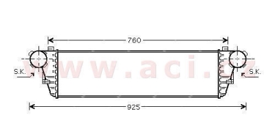 4/03-8/05 intercooler 2.2CDi (±AUT±AC) [650*127*62]