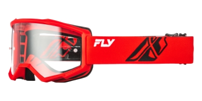 brýle FOCUS, FLY RACING - USA (červené/černé - číré plexi)