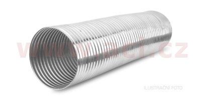 pozinkovaná pružná hadice s dvojitým zámkem, vnitřní průměr 44 mm, délka 1 m