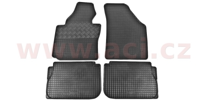 gumové koberečky černé (VW Caddy pro 5 sedadlovou verzi, sada 4 ks)