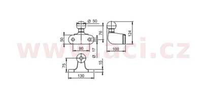 koule ISO 50 AL-KO 7148 2 t17 EA 90x50 mm, 2000 kg, příruba ORIGINÁL