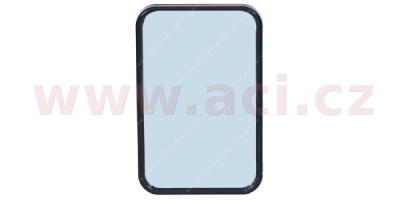 univerzální obdélníkové zp. zrcátko 180x115 mm s uchycením na tyč (d = 12 mm)