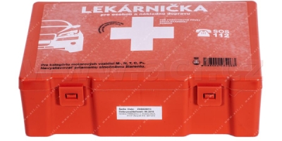 autolékárnička SK - plastová (výbava dle vyhlášky MZ SR č.143 / 2009) oranžová
