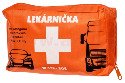 autolékárnička SK - textilní (výbava dle vyhlášky MDaV SR č.134/2018) oranžová
