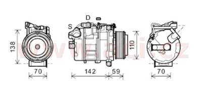 kompresor klimatizace 523i, 528i, 530i, 730i