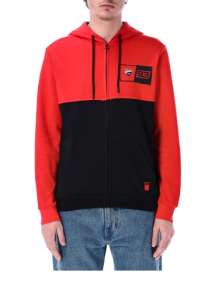 mikina na zip Marc Marquez - DUCATI Corse, (červená, černá, vel. XL)