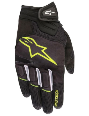 rukavice ATOM, ALPINESTARS (černé/žluté fluo, vel. S)