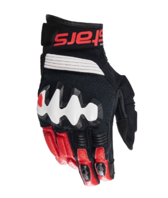 rukavice HAROK, ALPINESTARS (černá/bílá/červená, vel. M)