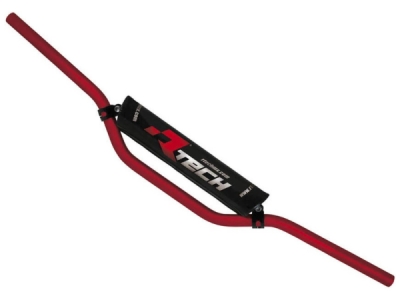řídítka (Pit B.) o průměru 22 mm s hrazdou a chráničem, RTECH (červená)