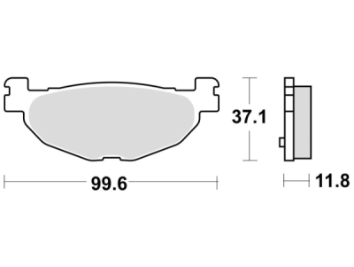 brzdové destičky, BRAKING (semi-metalická směs SM1) 2 ks v balení