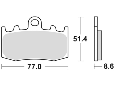 brzdové destičky, BRAKING (semi-metalická směs SM1) 2 ks v balení