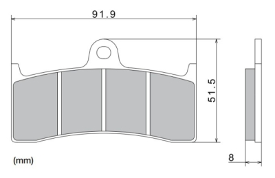 brzdové destičky, NISSIN (semi-metalická směs) 2 ks v balení
