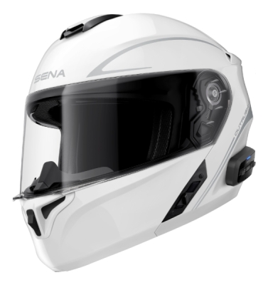 Bluetooth přilba s headsetem Outrush R, SENA (lesklá bílá, vel. L)
