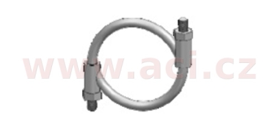 Univerzální kruhová spona výfuku FENNO pr. 95-107 mm, pozinkovaná ocel