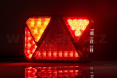 zadní světlo LED 200x130 mm, 5 PIN BAJONET, L