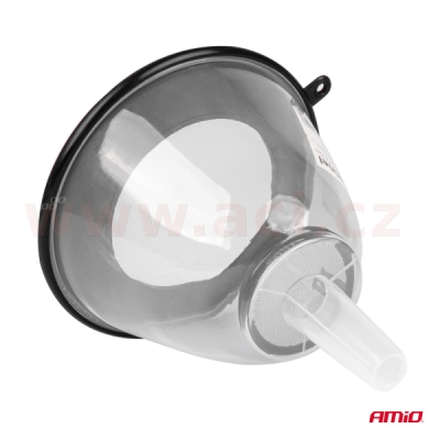 plastový trychtýř s filtrem a polovičním víčkem, průměr 13,5 cm