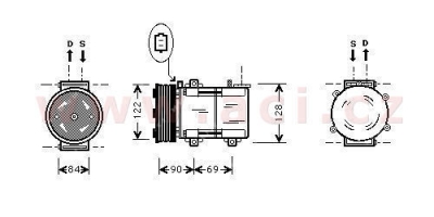 kompresor klimatizace 3.0i 24V (±AUT)