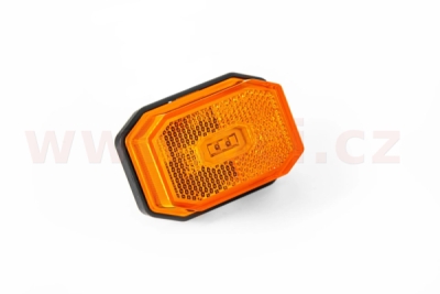 poziční světlo LED obdélníkové oranžové (71x50 mm) s odrazkou, kabel 0,5 m