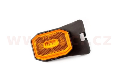 poziční světlo LED obdélníkové oranžové (100x63 mm) s odrazkou, s držákem, kabel 0,5 m