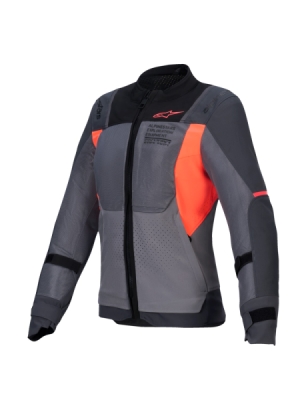 bunda STELLA ST-2 AIR, ALPINESTARS, dámská (šedá/tmavě šedá/korálová fluo, vel. XL)
