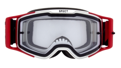 brýle TORP, RedBull Spect (bílé/červené, čiré plexi)