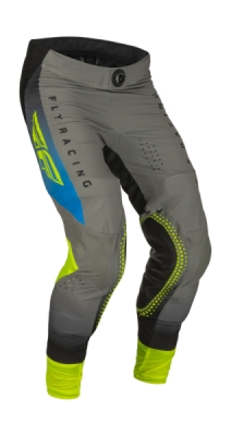 kalhoty LITE, FLY RACING - USA 2023 (šedá/modrá/hi-vis, vel. 30)