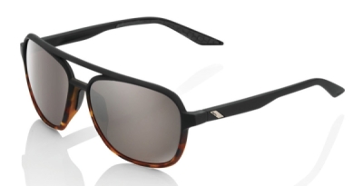 sluneční brýle KASIA Soft Tact Black/Havana, 100% (HIPER stříbrné sklo)