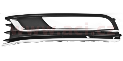 mřížka do předního nárazníku s otvorem pro mlhovku, 2 chromové lišty (ne Alltrack, R-line) ORIGINÁL, L