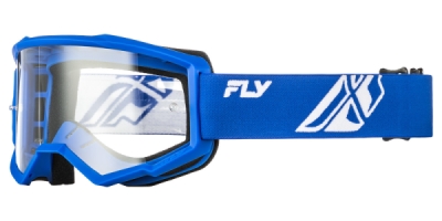 brýle FOCUS, FLY RACING - USA dětské (modré/bílé - čiré plexi)