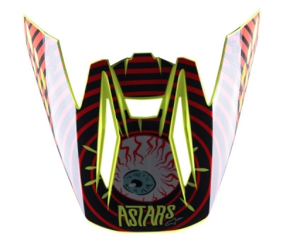 kšilt pro přilby S-M5 SOLAR FLARE, ALPINESTARS (žlutá fluo/červená fluo/černá, verze ECE 22.05)