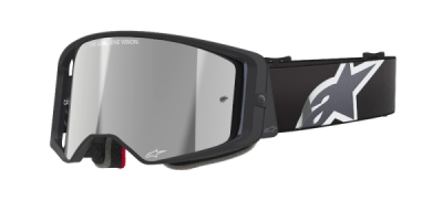 brýle SUPERTECH CORP, ALPINESTARS (černá/šedá, zrcadlové stříbrné plexi)