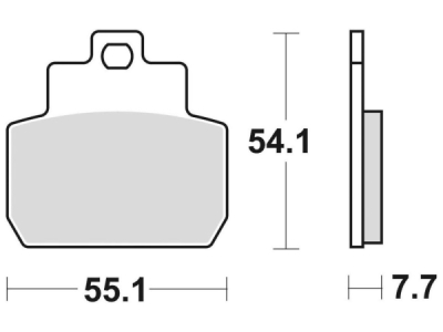 brzdové destičky, BRAKING (semi-metalická směs SM1) 2 ks v balení