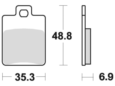 brzdové destičky, BRAKING (semi-metalická směs SM1) 2 ks v balení