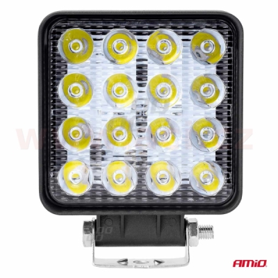 LED pracovní světlo, napětí 9-36 V, (16 LED 3030), svět. tok 3800 lm, (110 x 110 mm)