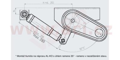 tlumič k nápravě AL-KO Octagon červený (do 1800 kg/1 náprava) ORIGINÁL
