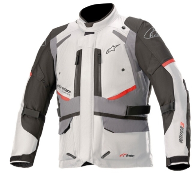 bunda ANDES DRYSTAR, TECH-AIR 5 kompatibilní, ALPINESTARS (světle šedá/tmavě šedá/černá/červená, vel. 4XL)