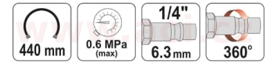 plnič pneu s manometrem (0-12 bar) YATO