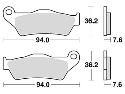 brzdové destičky, BRAKING (semi-metalická směs SM1) 2 ks v balení