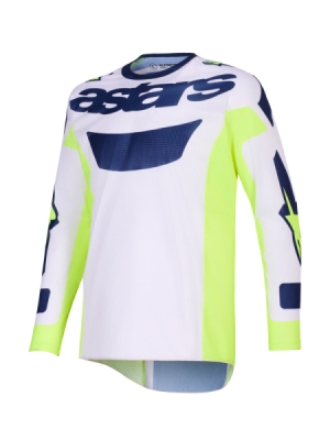 dres RACER AIR RIWAY, ALPINESTARS (světle šedá/žlutá fluo/modrá, vel. L)