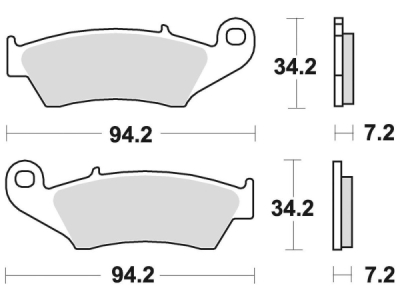 brzdové destičky, BRAKING (semi-metalická směs SM1) 2 ks v balení