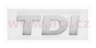 zadní nápis "TDI" (chrom/chrom/chrom) ORIGINÁL