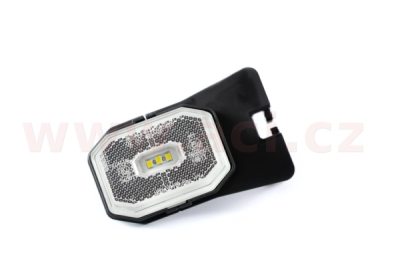 poziční světlo LED obdélníkové bílé (100x63 mm) s odrazkou, s držákem, kabel 0,5 m