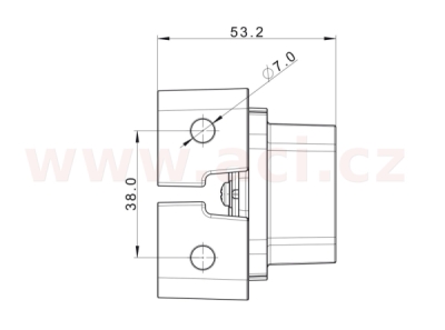 poziční světlo LED obdélníkové bílé (100x63 mm) s odrazkou, s držákem, kabel 0,5 m
