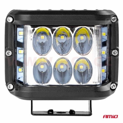 LED pracovní světlo, napětí 9-36 V, (12 LED 3030), svět. tok 2880 lm, (110 x 75 mm), 2 funkce (hlavní a boční osvětlení)