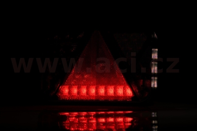 zadní světlo LED 200x130 mm, intergrovaný kontrolbox, 5 PIN BAJONET, P