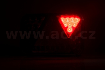 zadní světlo LED 200x130 mm, intergrovaný kontrolbox, 5 PIN BAJONET, L
