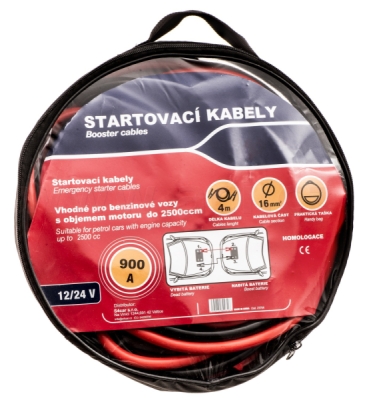 Startovací kabely 900 A, délka 4 m